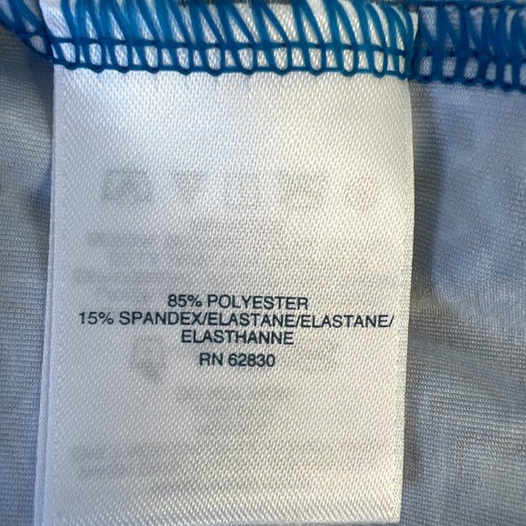 Land's End Long Sleeve Open Front Shrug Cardigan Poncho Blue/White Size M - Picture 7 of 7